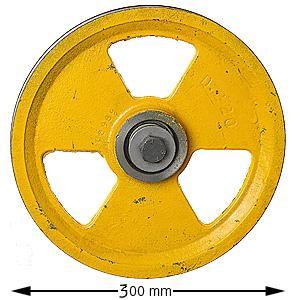 Tension weight pulley, d=300mm, metal