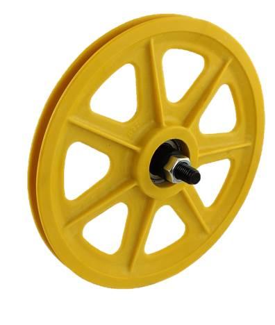 Sträckviktshjul, d=200mm, Typ 2, plast