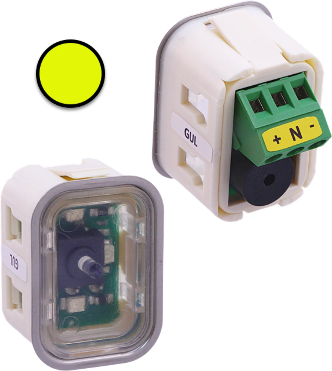 Push button HM-2535-S EN81-70 yellow buzz n