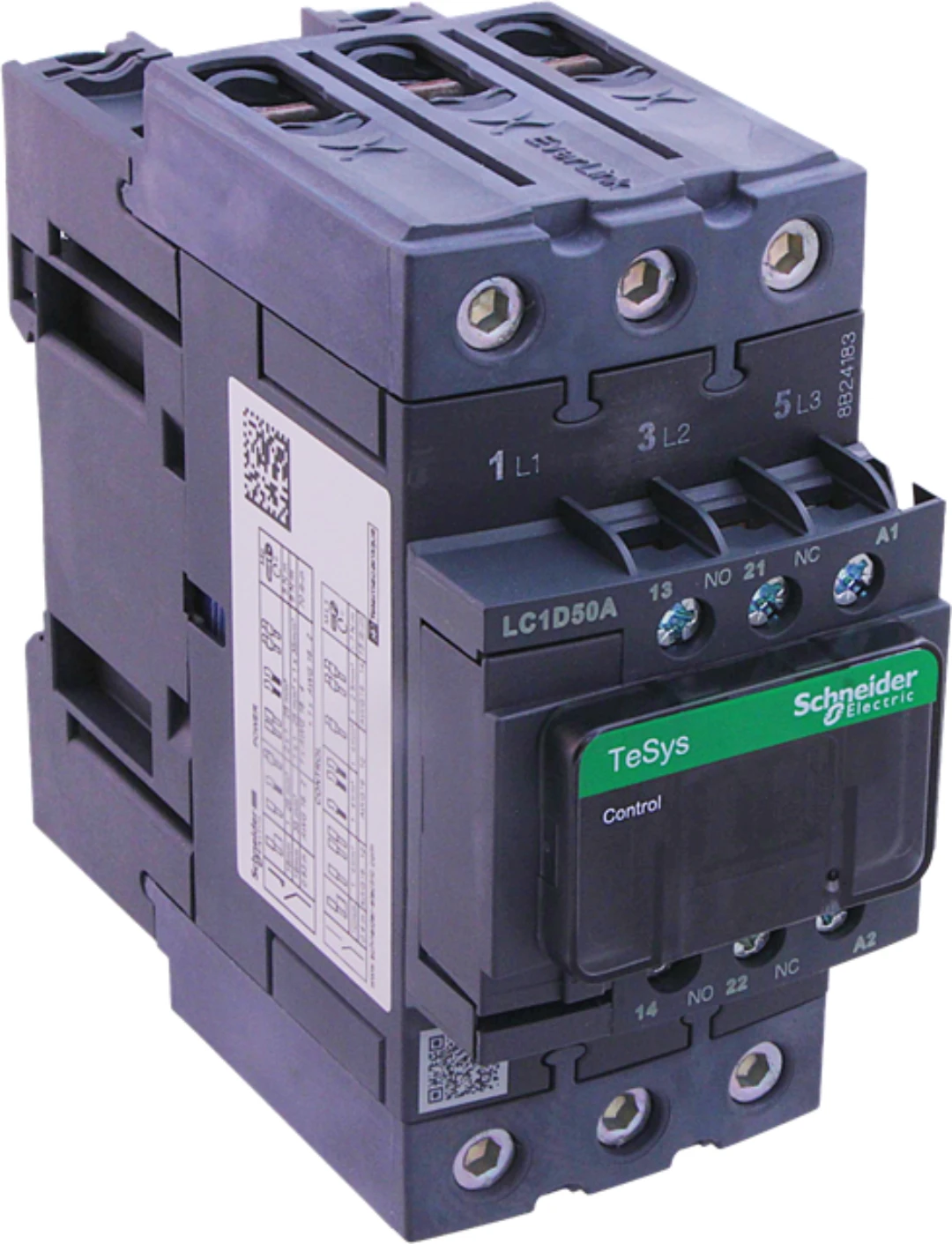 Contactor, Schneider/Telemec., LC1D50AP7, 230VAC, 50A/22kW