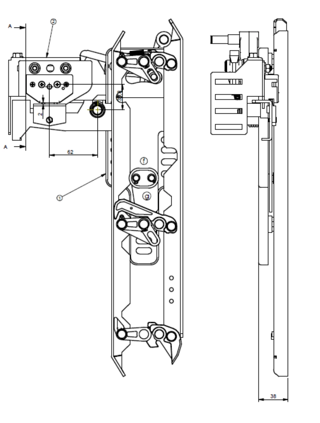 Skate Fermator, Car Door Lock, right