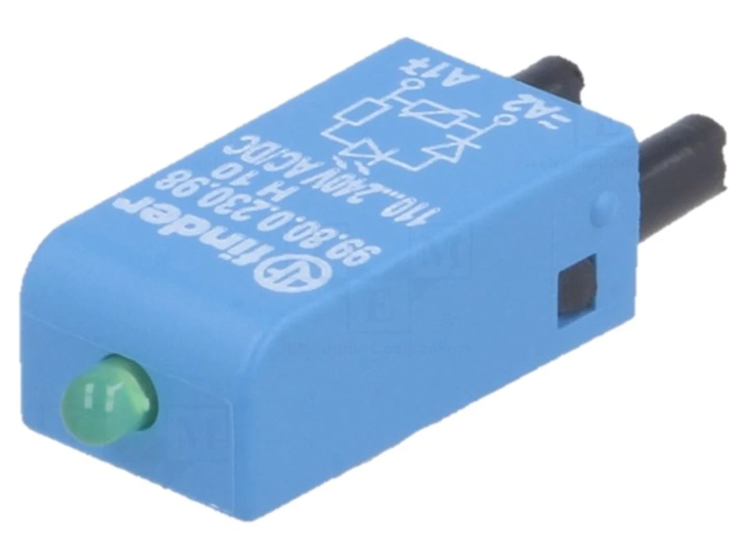Varistor w. LED, Finder, 110-240VAC, Protection module Printrelay