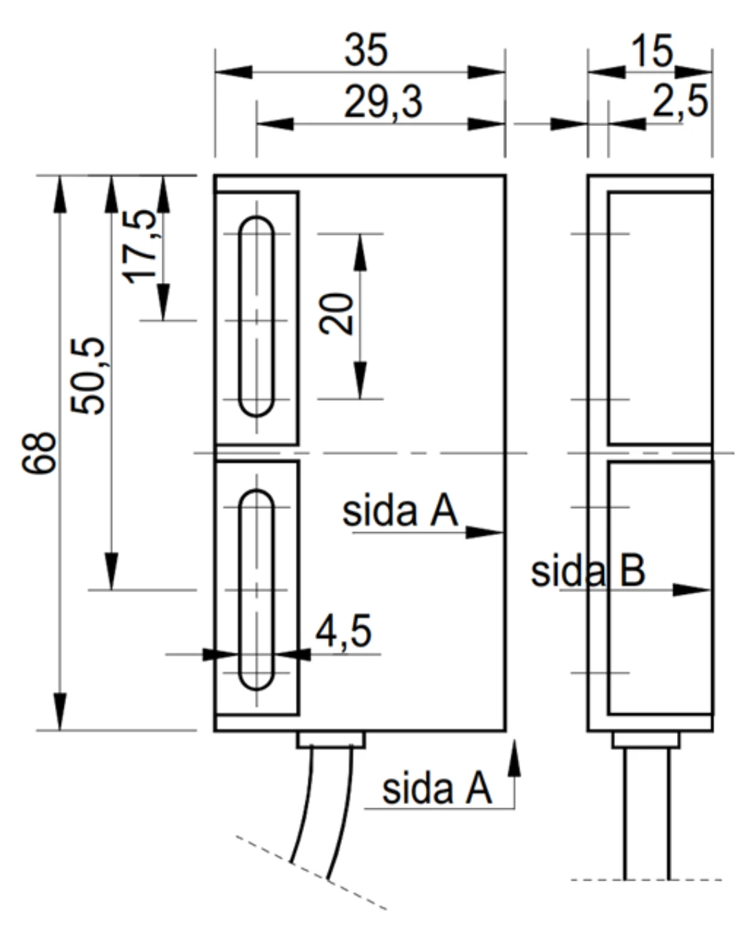 Magnetic switch ThyssenStahl 8055/38, bi-stable, 220V AC/DC, max 1A