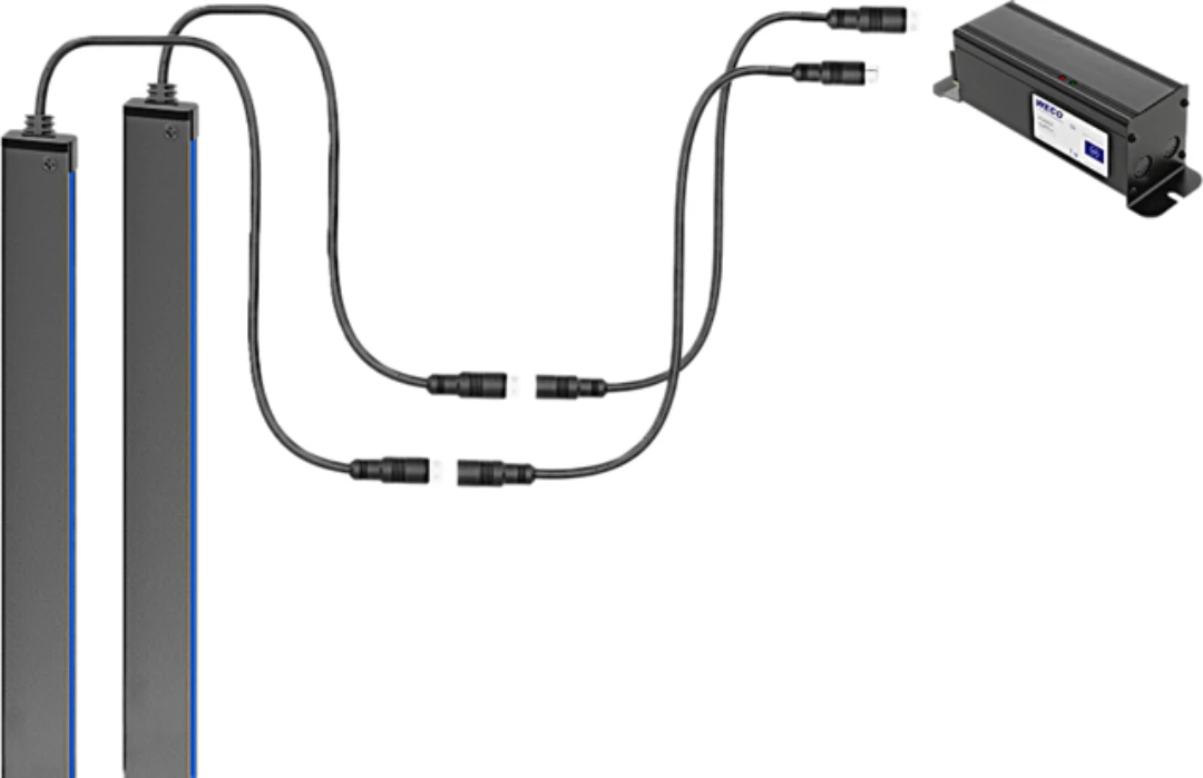 Light curtain, WECO Welig, SIL Cat.2,incl. controller, Profil A