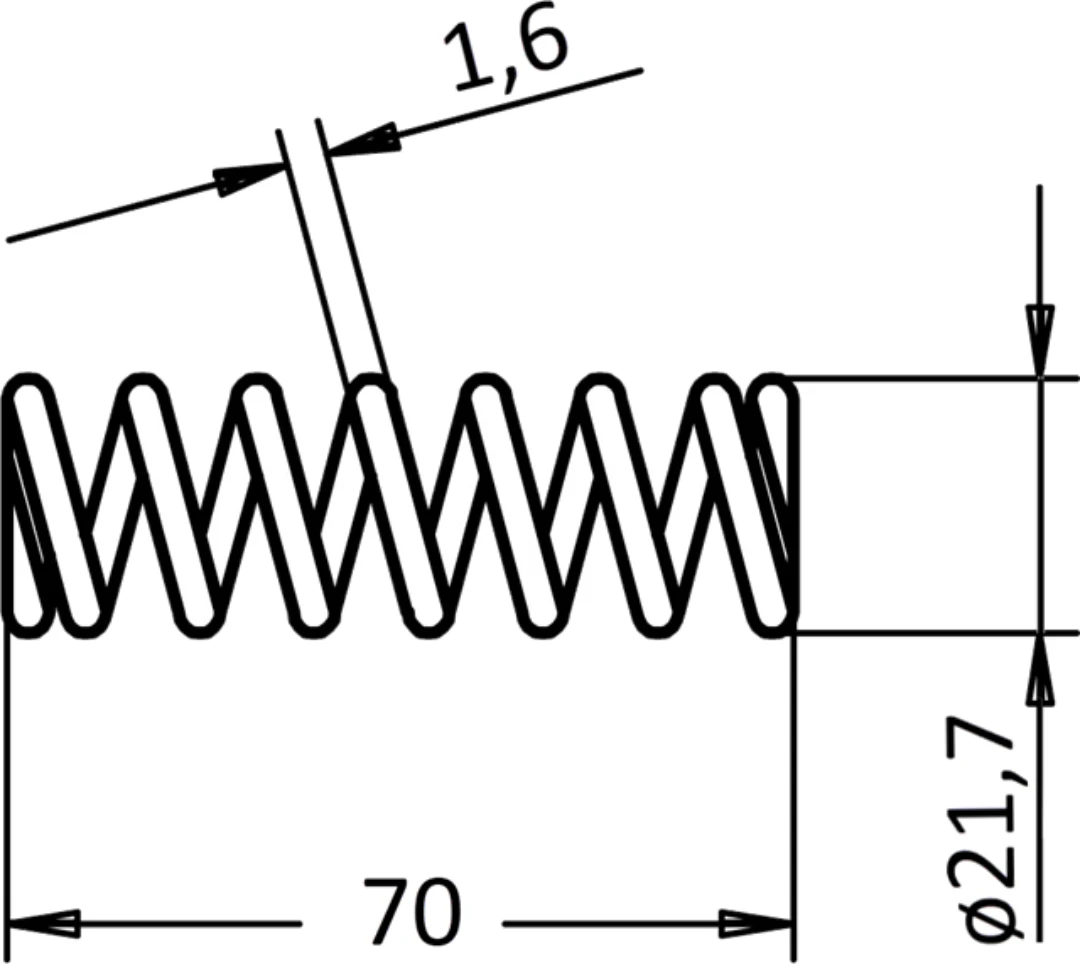 Compression spring, Hissmekano, for L-21 lock