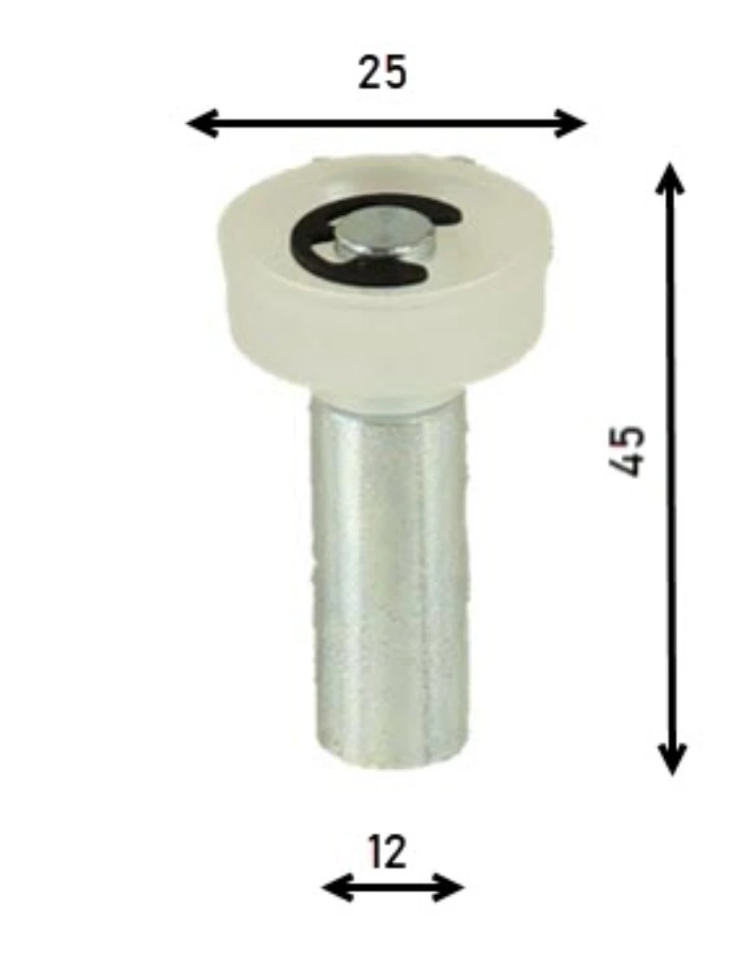 Lock Roller complete, Schindler QKS8+11, 25x8 , 37x12, 2pc-set