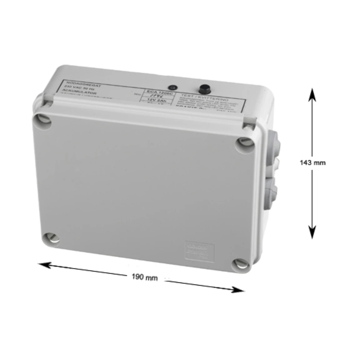Emergency device ECA1206C, 12V, NO-larm, light