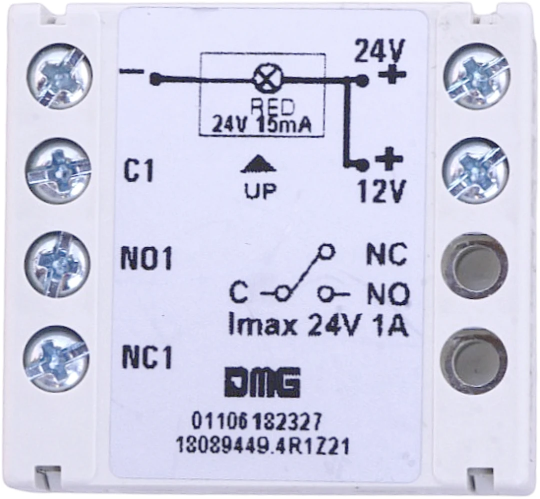 Push button, DMG Sherman Moon, Vandal-proof, IP54, 24VDC, red LED