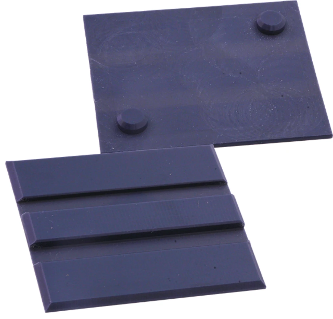 Guide shoe insert, KONE Monospace, counterw. 80x23.5x25, 16mm, PE