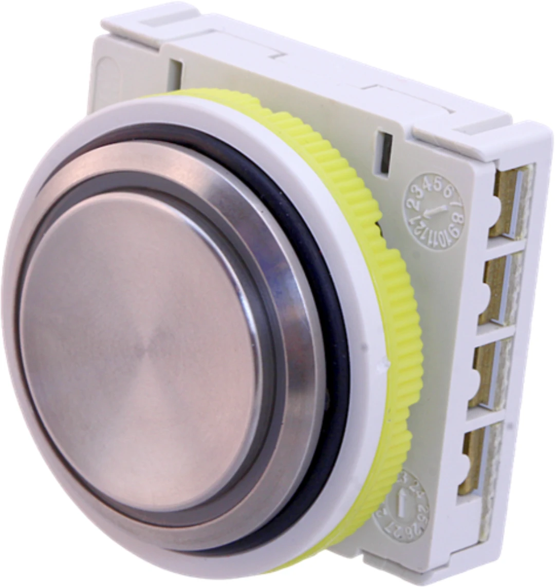 Push button, DMG Sherman Moon, Vandal-proof, IP54, 24VDC, red LED