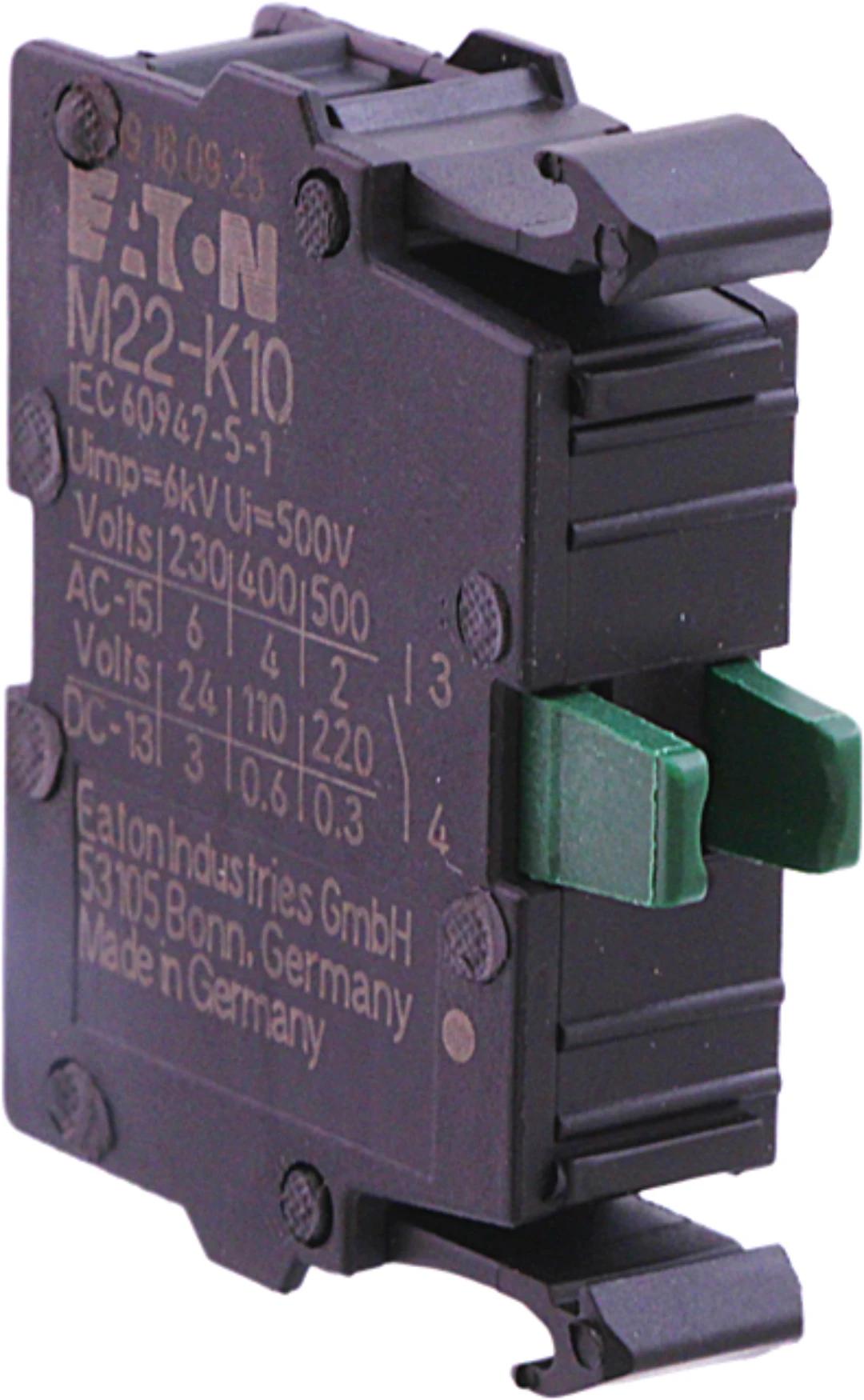 Contact block, Eaton/Moeller, 1NO, Screw terminal